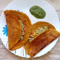 A picture of Chickpea flour cheela.