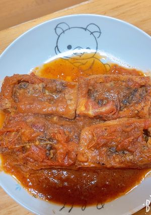 Hình của món Đậu phụ nhồi thịt sốt cà chua.
