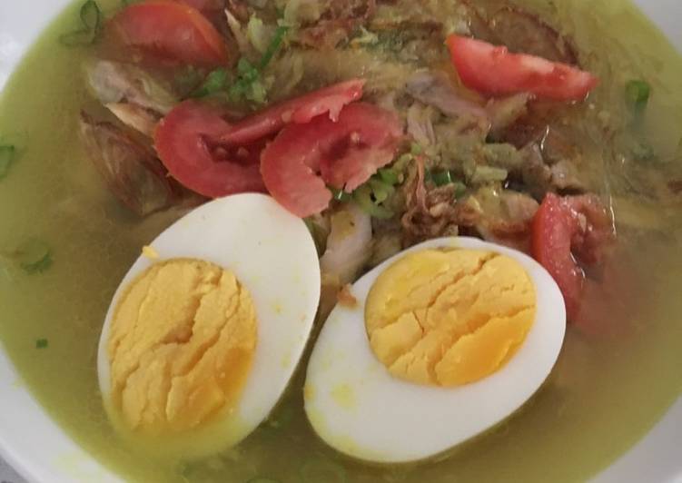 Cara Gampang Menyiapkan Soto ayam bening nikmat dari Milan Anti Gagal