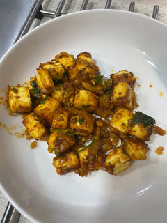 A picture of Paneer pepper fry (in air fryer).