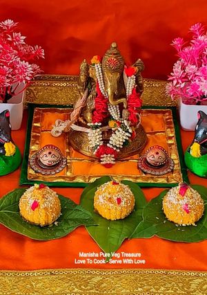 A picture of Alphonso Mango Coconut Mava Modak - Ganesh Chaturthi Special.