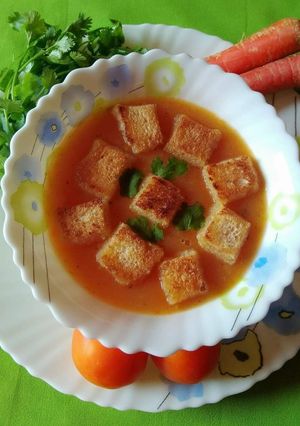टमाटर-गाजर सूप (tamatar gajar soup reicpe in Hindi) रेसिपी मुख्य फोटो