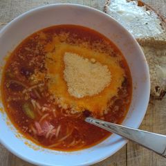 A picture of Foodi Pasta Fagioli ("Fazool").