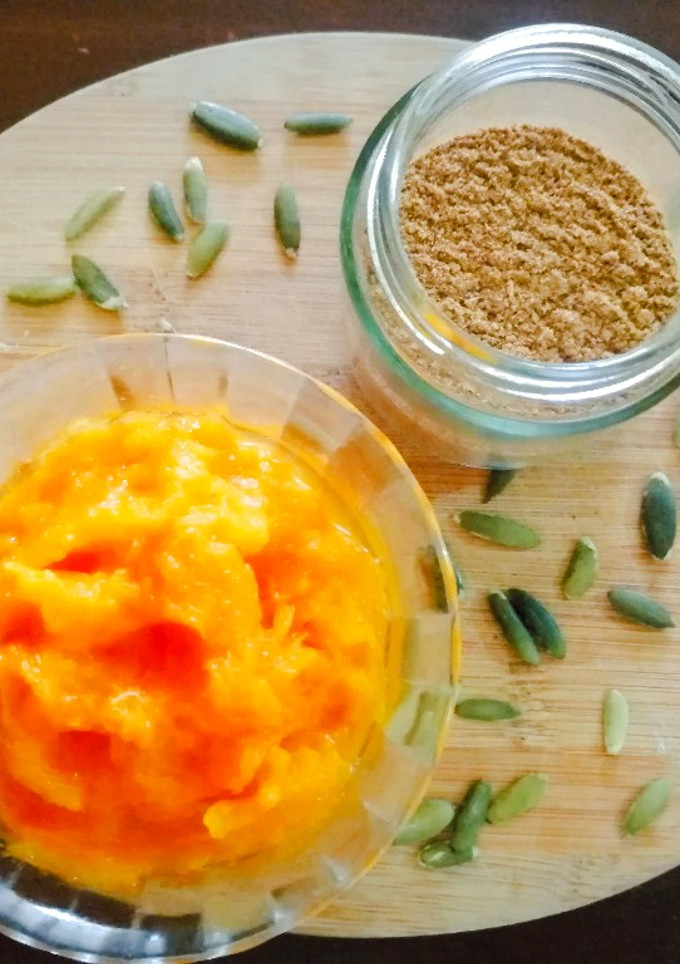 Una foto de Puré de calabaza y pumpkin spice 🎃🍂🥧