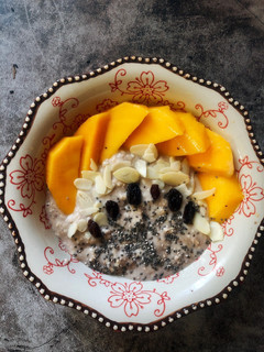 Hình của món Eatclean/ Overnight Banana Milk Oat - Yến Mạch Qua Đêm.