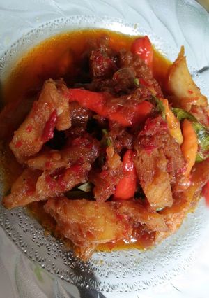 Foto resep Balado Ikan asin Cucut