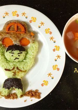 Hình của món Người khổng lồ xanh nổi giận.