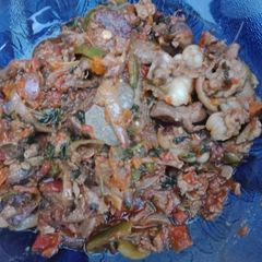 A picture of Stewed Goat Meat.