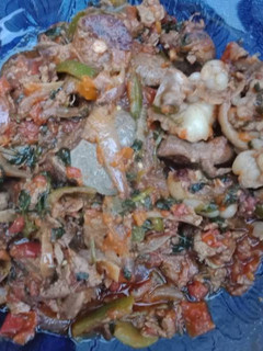 A picture of Stewed Goat Meat.