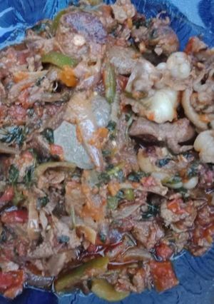 A picture of Stewed Goat Meat.
