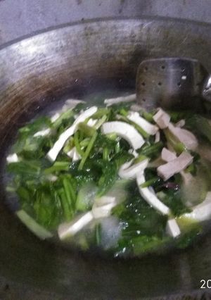 Foto resep Tumis sawi dan tahu