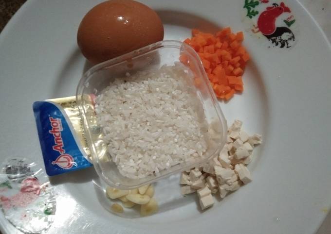 Resep MPASI 6bulan (telur,wortel dan tahu putih)day15