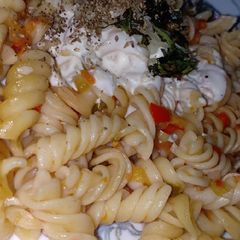 A picture of Fusilli Tomato Pasta With Sour Cream Sauce.