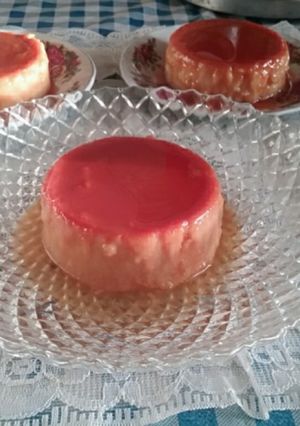 Une photo de 🍮 Flan au pain rassis et caramel