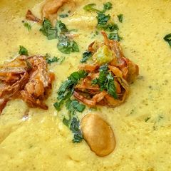 A picture of Kadhi Pakoda / kadhi Pakora / Onion Pakoda.