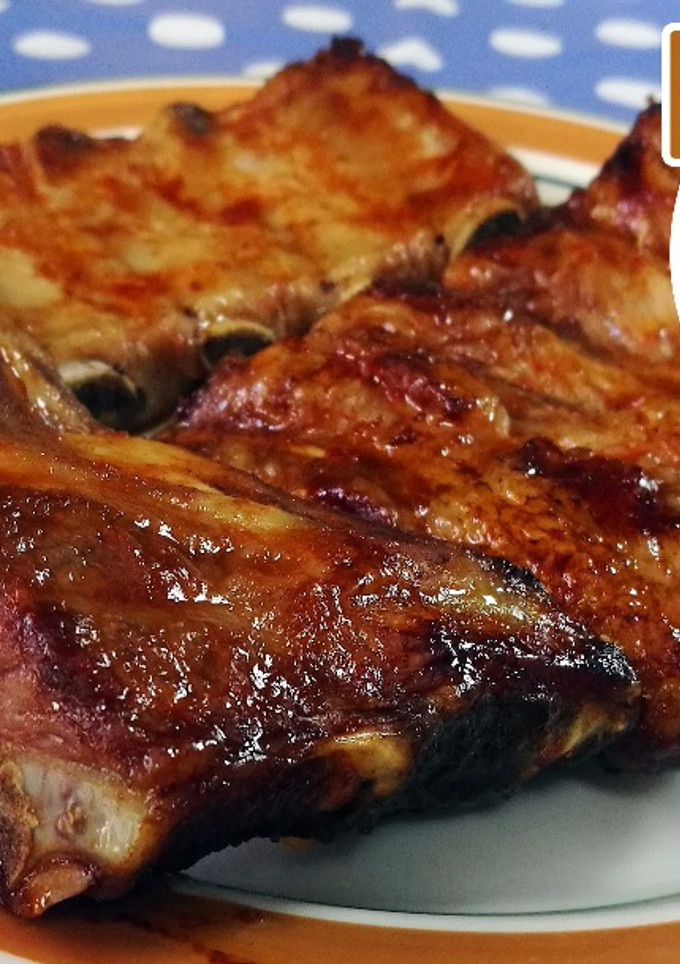 Una foto de Receta de Costillas al horno con salsa barbacoa estilo foster hollywood