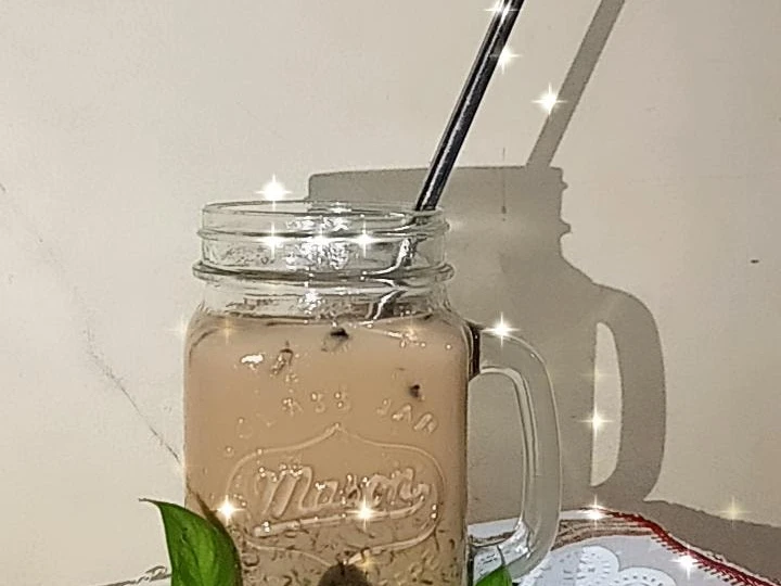 Cara Gampang Membikin Resep Es cappuccino cincau yang Uenak Anti Ribet, Lezat