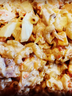 A picture of Filipino Style Macaroni Chicken Salad.