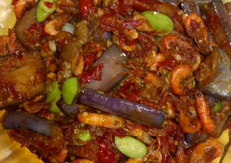 Resep Terong udang pete balado, Enak Banget