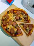 Cheesy Mushroom Sausages Pizza