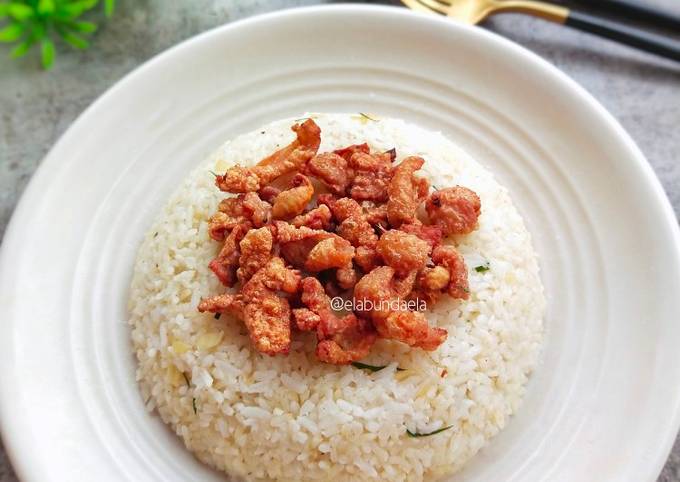 Nasi Daun Jeruk + Kulit Ayam