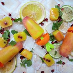 Mango Orange popsicles A picture of Mango Orange popsicles.