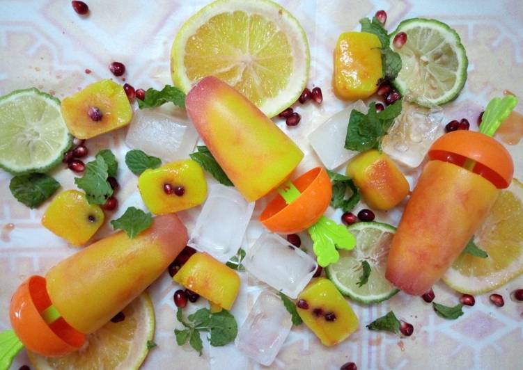 Recipe of Any-night-of-the-week Mango Orange popsicles #ramadankitayari Summer Drink