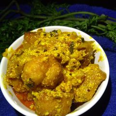 A picture of Gatte ki sabji.