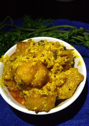 A picture of Gatte ki sabji.