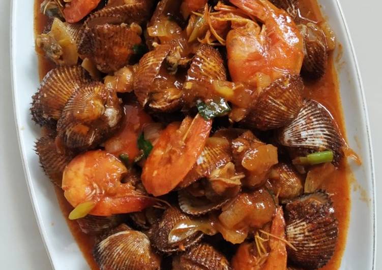Kerang Udang Saos Padang