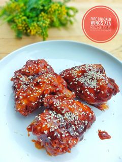 Foto resep Fire Chicken Wings Ala (Richeese, Bonchon, Kyochon)