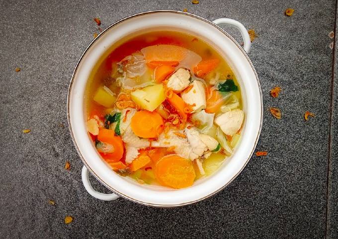 Recipe: Delicious Sup Ayam Sayur Gurih & Lezat