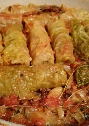 O poză a rețetei Sărmăluțe din carne de vită cu varză dulce.