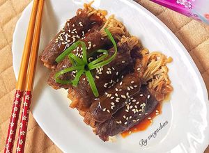 Foto resep Enoki Beef Roll#FestivalResepAsia#Jepang#Dagingsapi