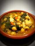 Chickpea Stew with Spinach and Cod (Vigilia)