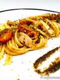 Linguine Gluten Free con Trota Scalogno Nero e Bottarga di Lago