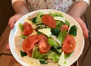 Foto resep Salad kubis mentimun dengan ham & cheese 🥗