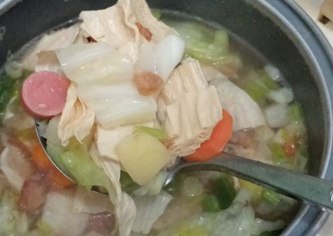 Resep Sayur Sop Kembang Tahu di Magic Com Yang Menggugah Selera