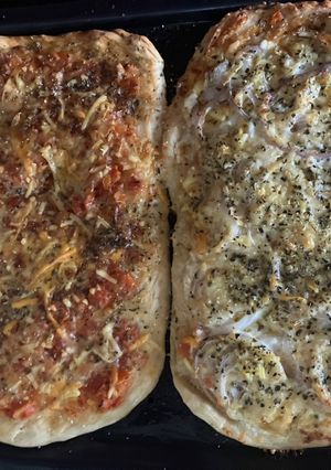 Una foto de Pizzas vegetarianas a go-go!!