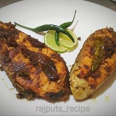 A picture of Salmon butter masala.