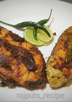 A picture of Salmon butter masala.