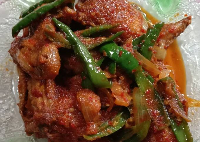 Ayam masak kecap cabe ijo