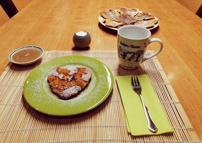 Herzförmige Apfel-Pfannkuchen ❤️😊