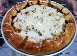 Foto resep Pizza smoke beef+nugget+sosis double cheesee