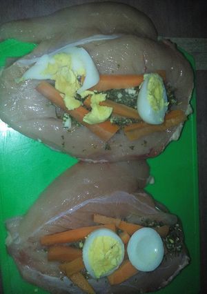 Una foto de Pechuga de pollo al matambre