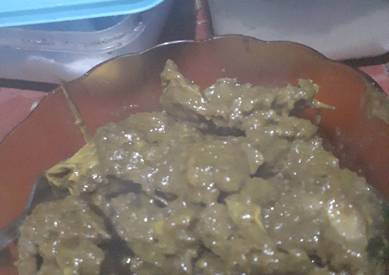 Rendang sapi bumbu saba