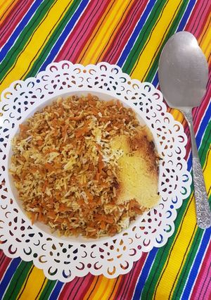 عکسی از دستور هویج پلو عربی