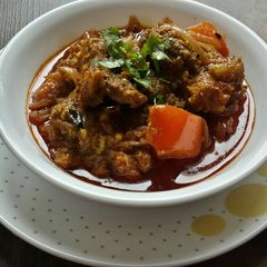 A picture of Kolhapuri Mutton.