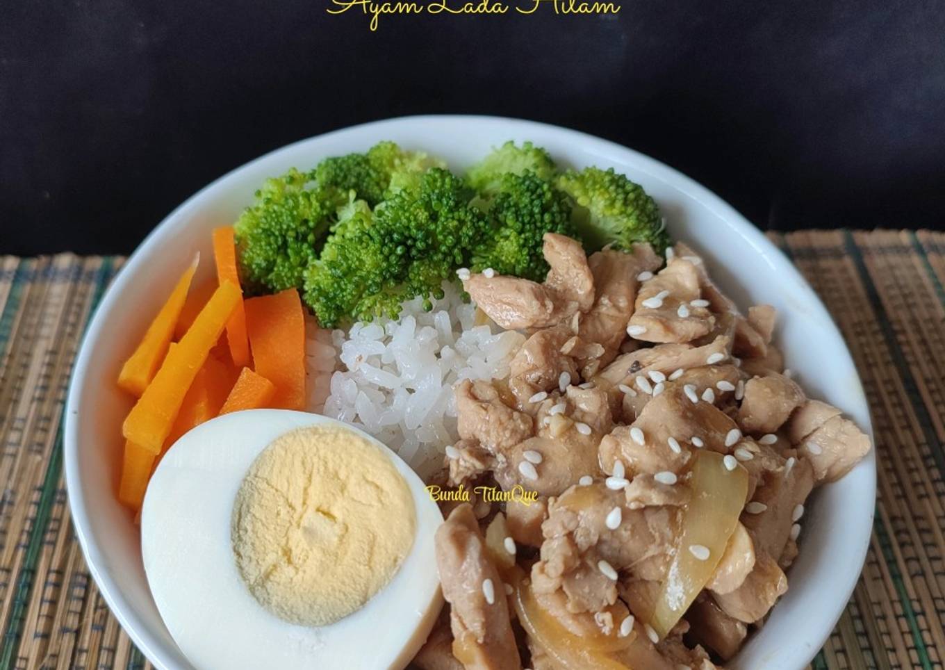 Rice Bowl Ayam Lada Hitam