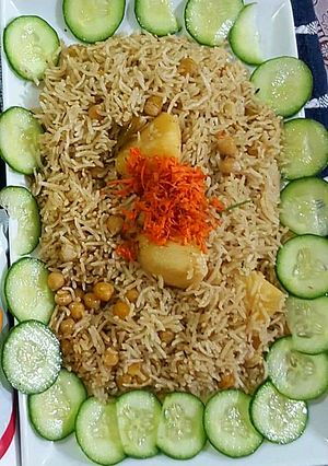 A picture of Spicy chana pulao.